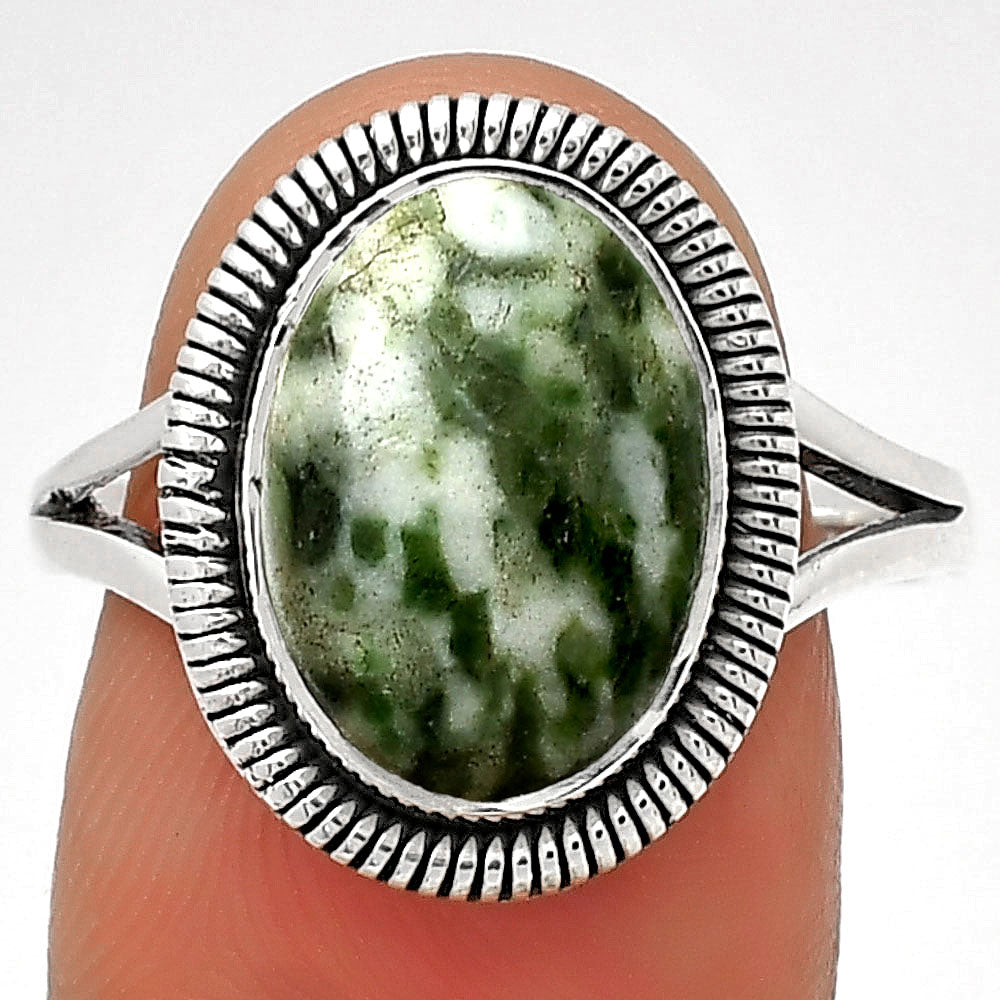 Natural Dioptase Ring size-9 R-1208 SDR189366