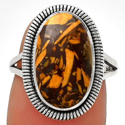 Natural Coquina Fossil Jasper India Ring size-7 R-1208 SDR189413