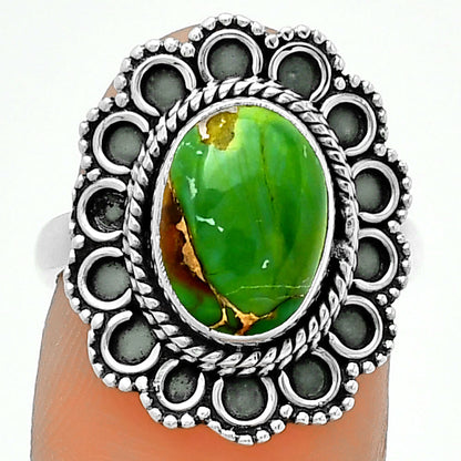 Copper Green Turquoise - Arizona Ring size-6.5 R-1256 SDR189672