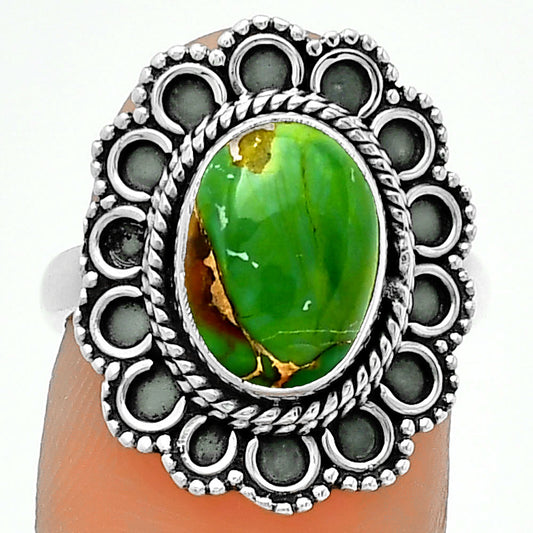 Copper Green Turquoise - Arizona Ring size-6.5 R-1256 SDR189672