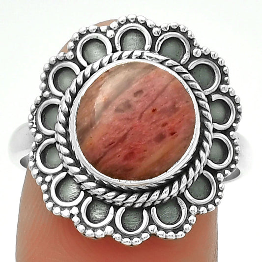 Natural Pink Tulip Quartz Ring size-9 R-1256 SDR189674