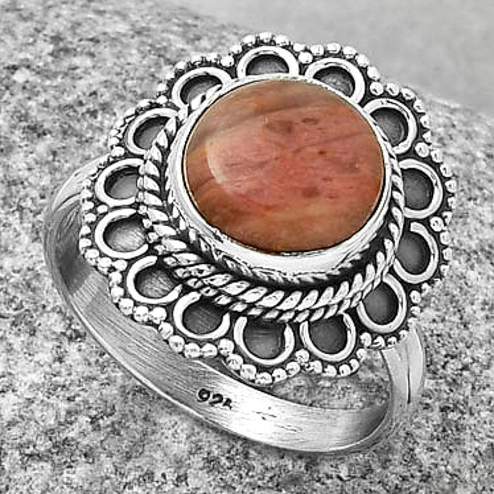 Natural Pink Tulip Quartz Ring size-9 R-1256 SDR189674