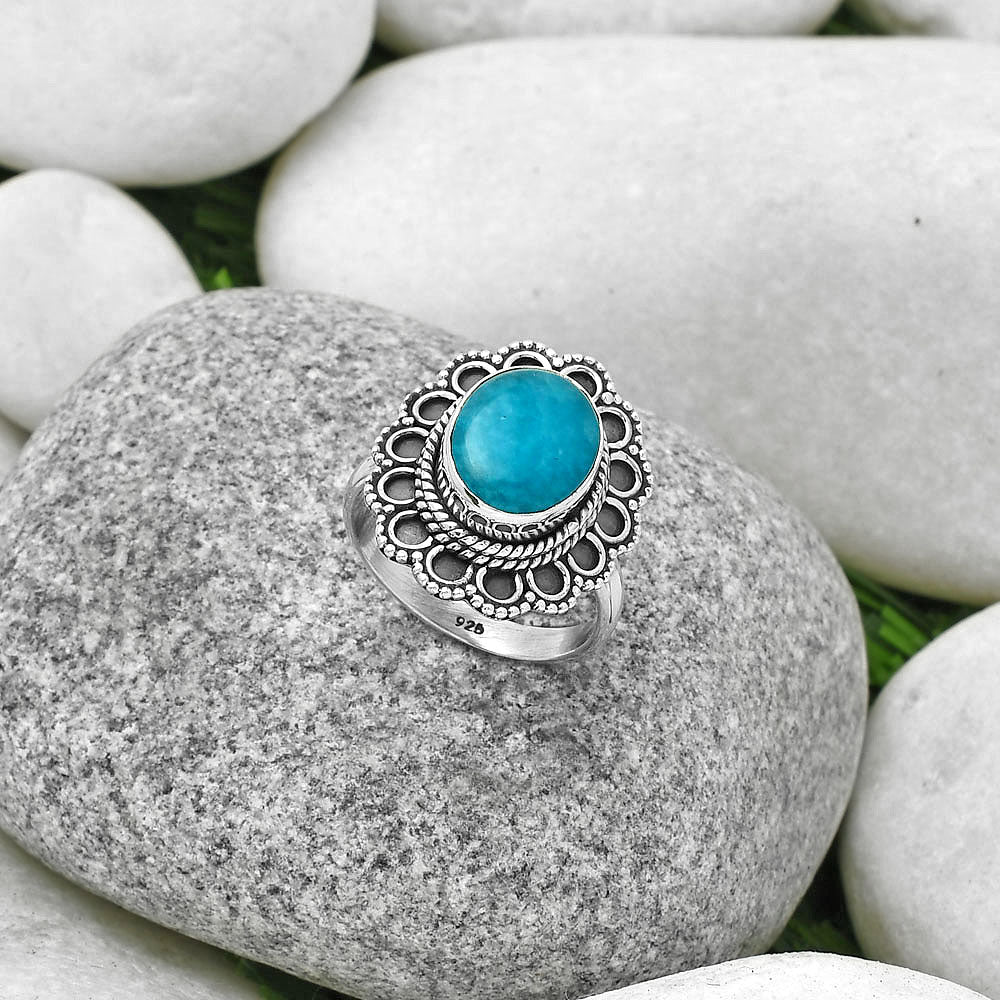Natural Smithsonite Ring size-7 R-1256 SDR189681