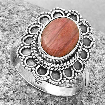 Natural Pink Tulip Quartz Ring size-7.5 R-1256 SDR189684