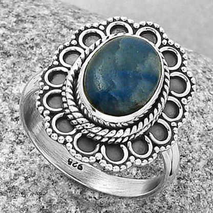 Natural Blue Quartz Ring size-8 R-1256 SDR189685