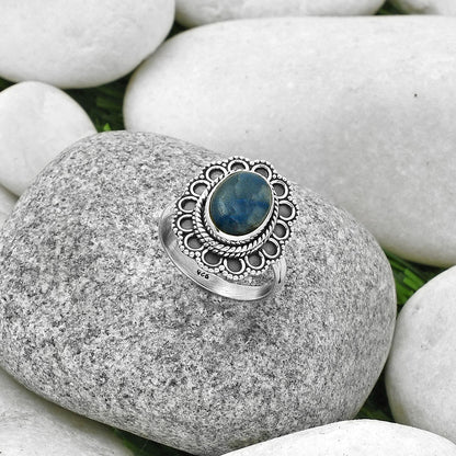 Natural Blue Quartz Ring size-8 R-1256 SDR189685