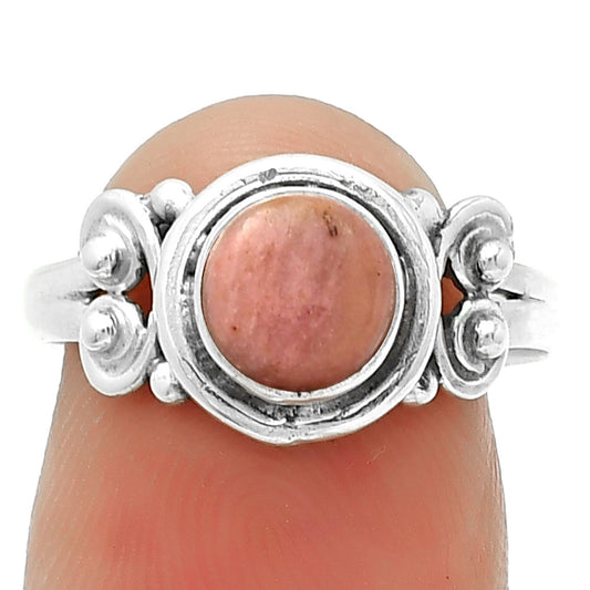 Natural Pink Tulip Quartz Ring size-7.5 R-1283 SDR189722