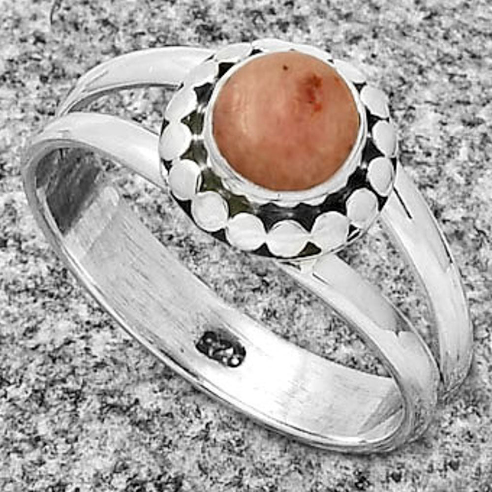 Natural Pink Tulip Quartz Ring size-8.5 R-1071 SDR189794