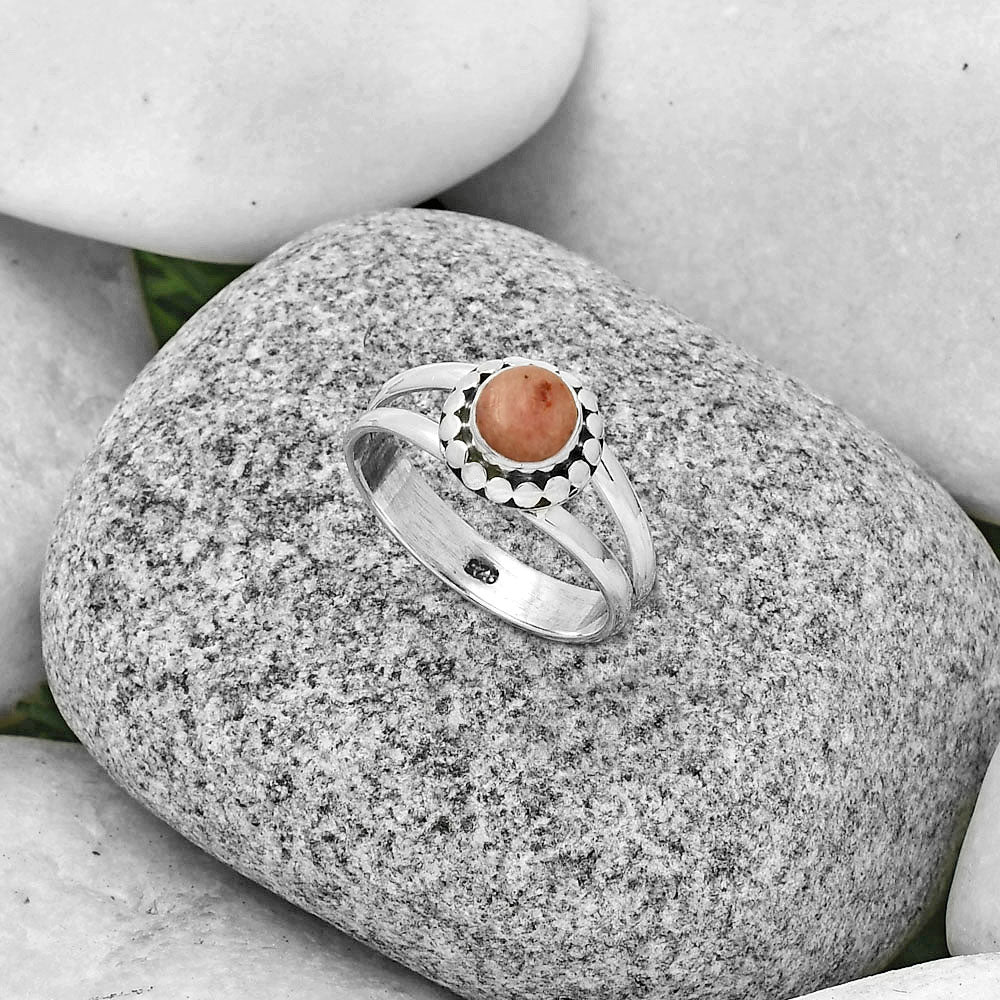 Natural Pink Tulip Quartz Ring size-8.5 R-1071 SDR189794