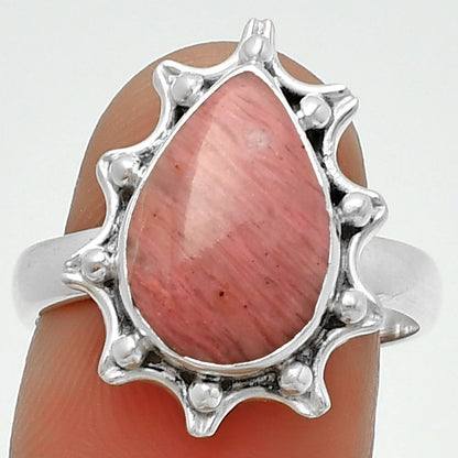 Natural Pink Tulip Quartz Ring size-8 R-1189 SDR189901