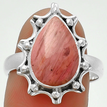 Natural Pink Tulip Quartz Ring size-8.5 R-1189 SDR189915