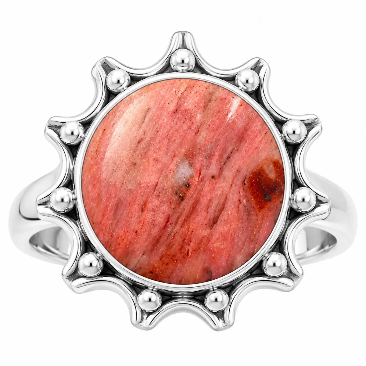 Natural Pink Tulip Quartz Ring size-8 R-1189 SDR189920