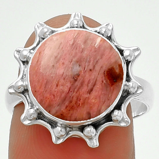 Natural Pink Tulip Quartz Ring size-8 R-1189 SDR189920