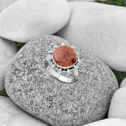 Natural Pink Tulip Quartz Ring size-8 R-1189 SDR189920