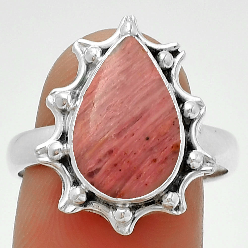 Natural Pink Tulip Quartz Ring size-9 R-1189 SDR189927