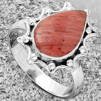 Natural Pink Tulip Quartz Ring size-9 R-1189 SDR189927