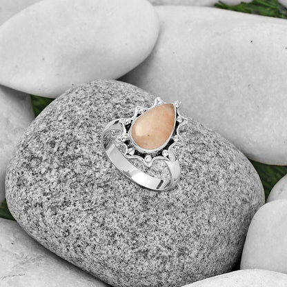 Natural Pink Scolecite Ring size-9 R-1189 SDR189932