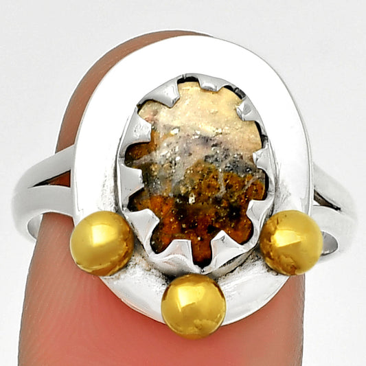 Two Tone - Indian Blanket Jasper Ring size-9 R-1503 SDR189975