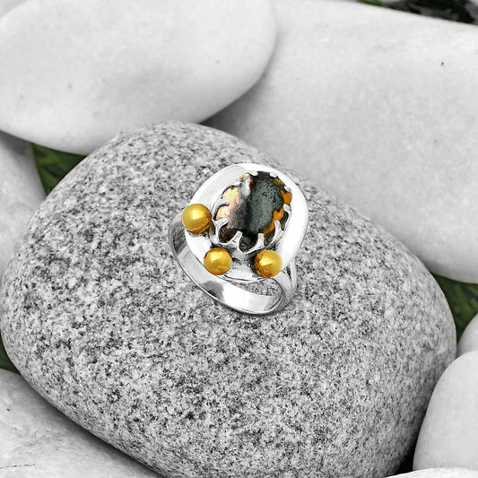 Two Tone - Indian Blanket Jasper Ring size-6 R-1503 SDR189992