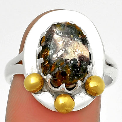 Two Tone - Indian Blanket Jasper Ring size-8.5 R-1503 SDR189994