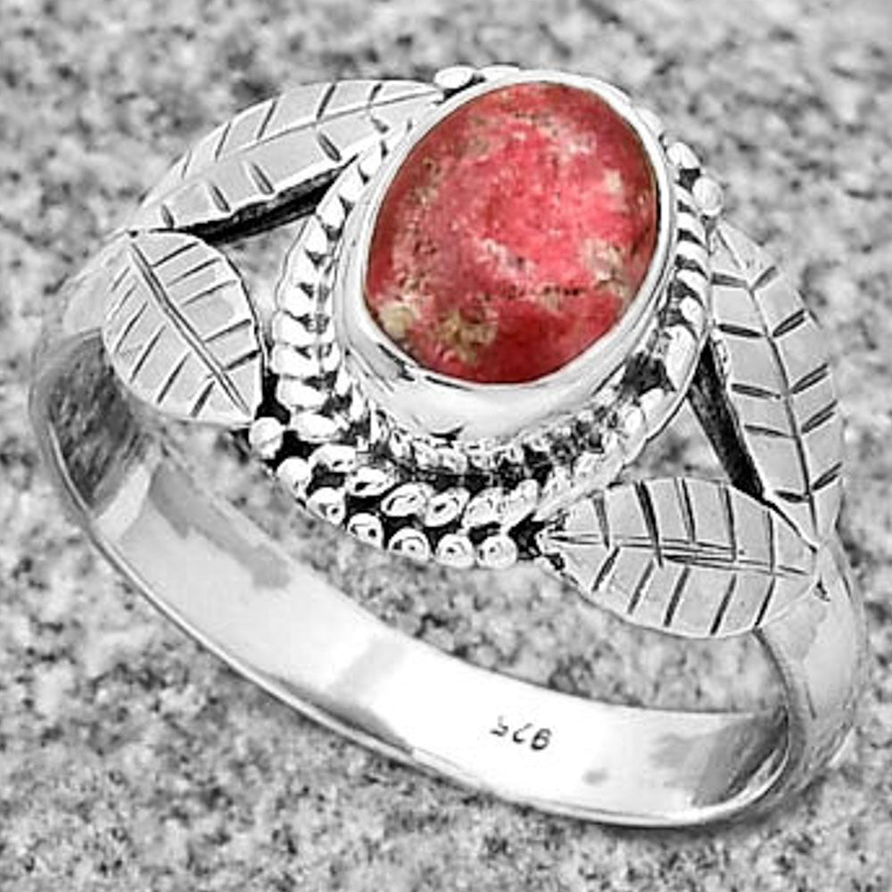 Natural Pink Thulite - Norway Ring size-8.5 R-1387 SDR190076