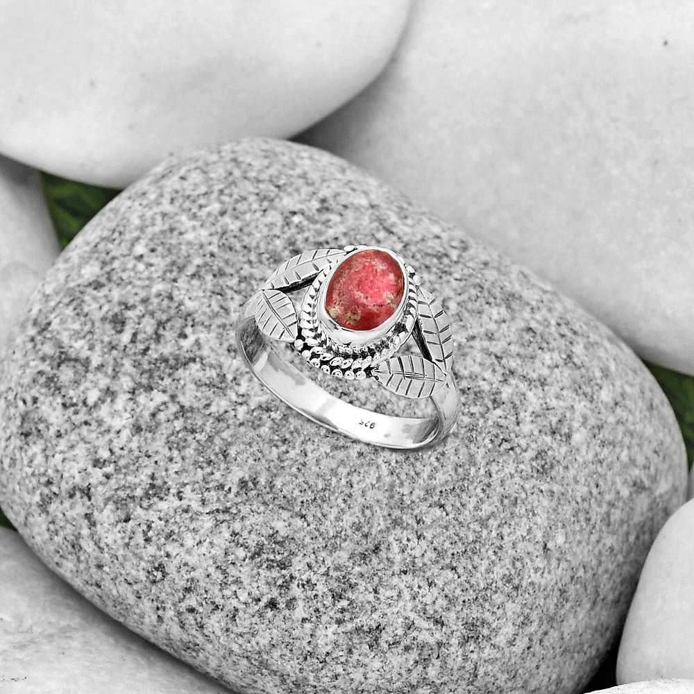 Natural Pink Thulite - Norway Ring size-8.5 R-1387 SDR190076