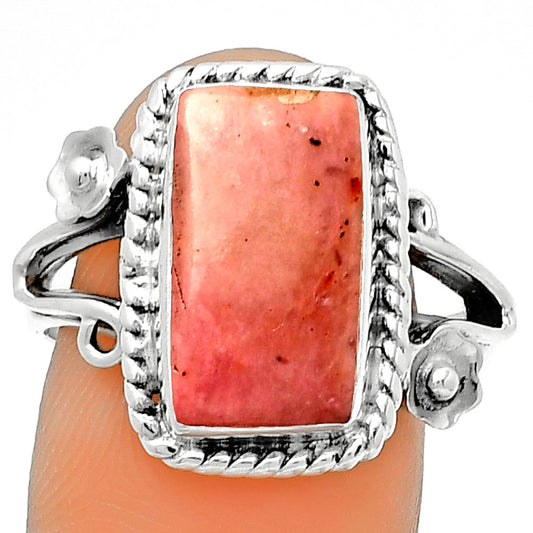 Natural Pink Tulip Quartz Ring size-9 R-1345 SDR190190