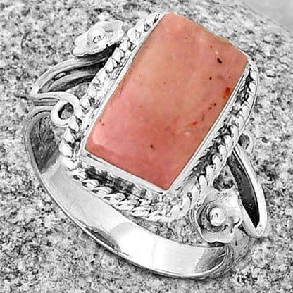 Natural Pink Tulip Quartz Ring size-9 R-1345 SDR190190