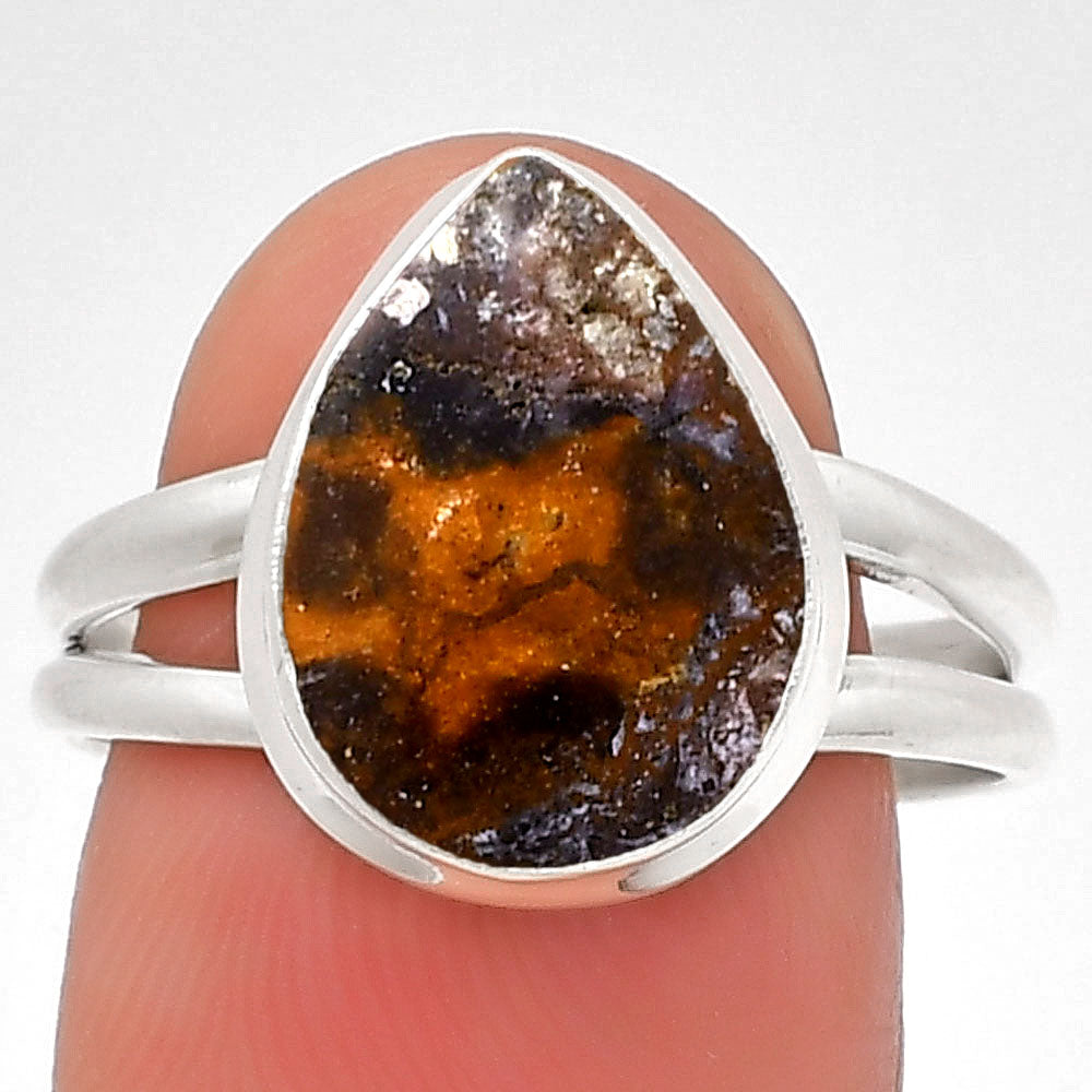Natural Indian Blanket Jasper Ring size-8.5 R-1008 SDR190335