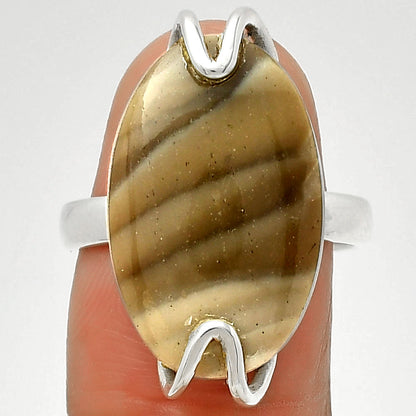 Natural Flint Stone Ring size-7.5 R-1479 SDR190418