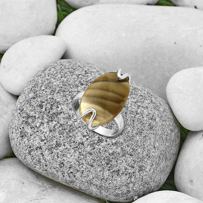 Natural Flint Stone Ring size-7.5 R-1479 SDR190418