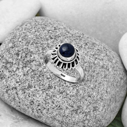 Natural Sodalite Ring size-7.5 R-1596 SDR190425