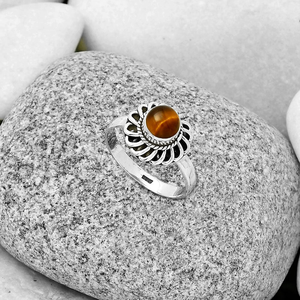 Natural Tiger Eye - Africa Ring size-7 R-1596 SDR190451