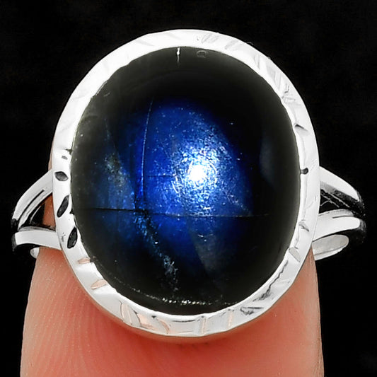 Blue Fire Labradorite - Madagascar Ring size-8 R-1074 SDR190569