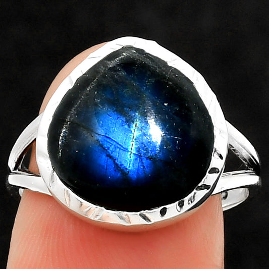 Blue Fire Labradorite - Madagascar Ring size-8 R-1074 SDR190657