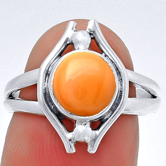 Natural Spiny Oyster Shell Arizona Ring size-7.5 R-1663 SDR190755