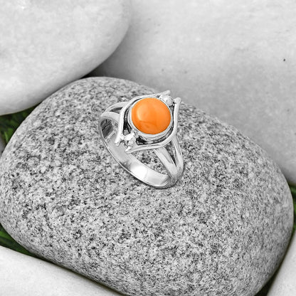 Natural Spiny Oyster Shell Arizona Ring size-7.5 R-1663 SDR190755