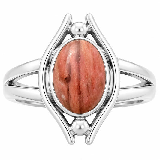 Natural Pink Tulip Quartz Ring size-9 R-1663 SDR190756