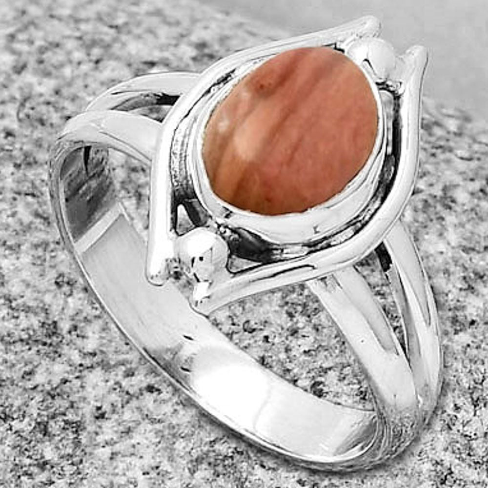 Natural Pink Tulip Quartz Ring size-9 R-1663 SDR190756