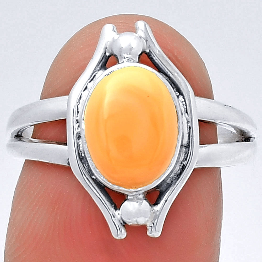 Natural Spiny Oyster Shell Arizona Ring size-7.5 R-1663 SDR190764