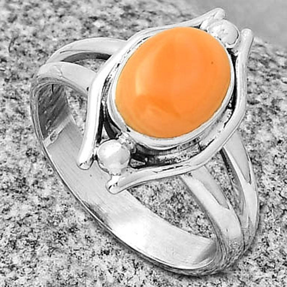 Natural Spiny Oyster Shell Arizona Ring size-7.5 R-1663 SDR190764