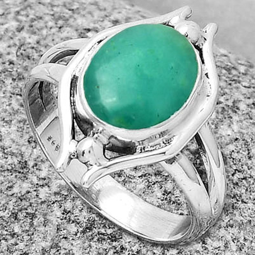 Natural Paraiba Amazonite Ring size-9 R-1663 SDR190766