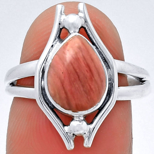 Natural Pink Tulip Quartz Ring size-7 R-1663 SDR190767