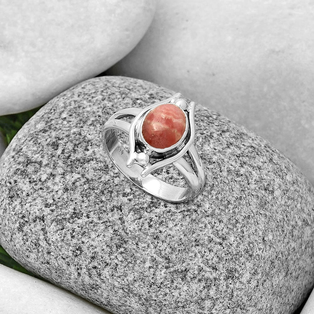 Natural Rhodochrosite Argentina Ring size-8 R-1663 SDR190768