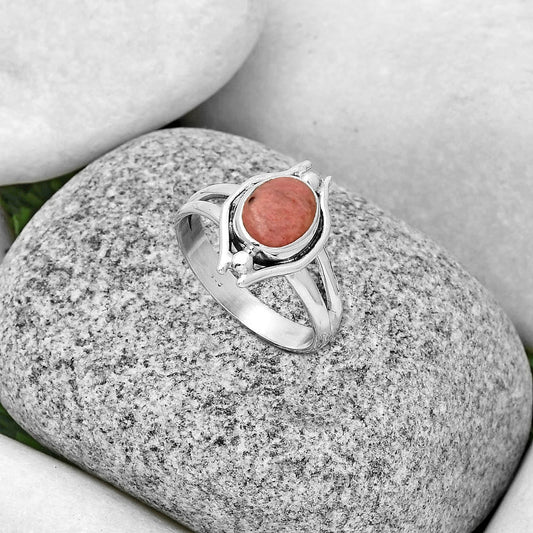 Natural Pink Tulip Quartz Ring size-9 R-1663 SDR190773