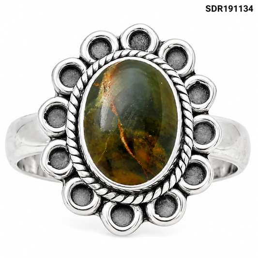 Natural Chrome Chalcedony Ring size-8.5 R-1256 SDR191134