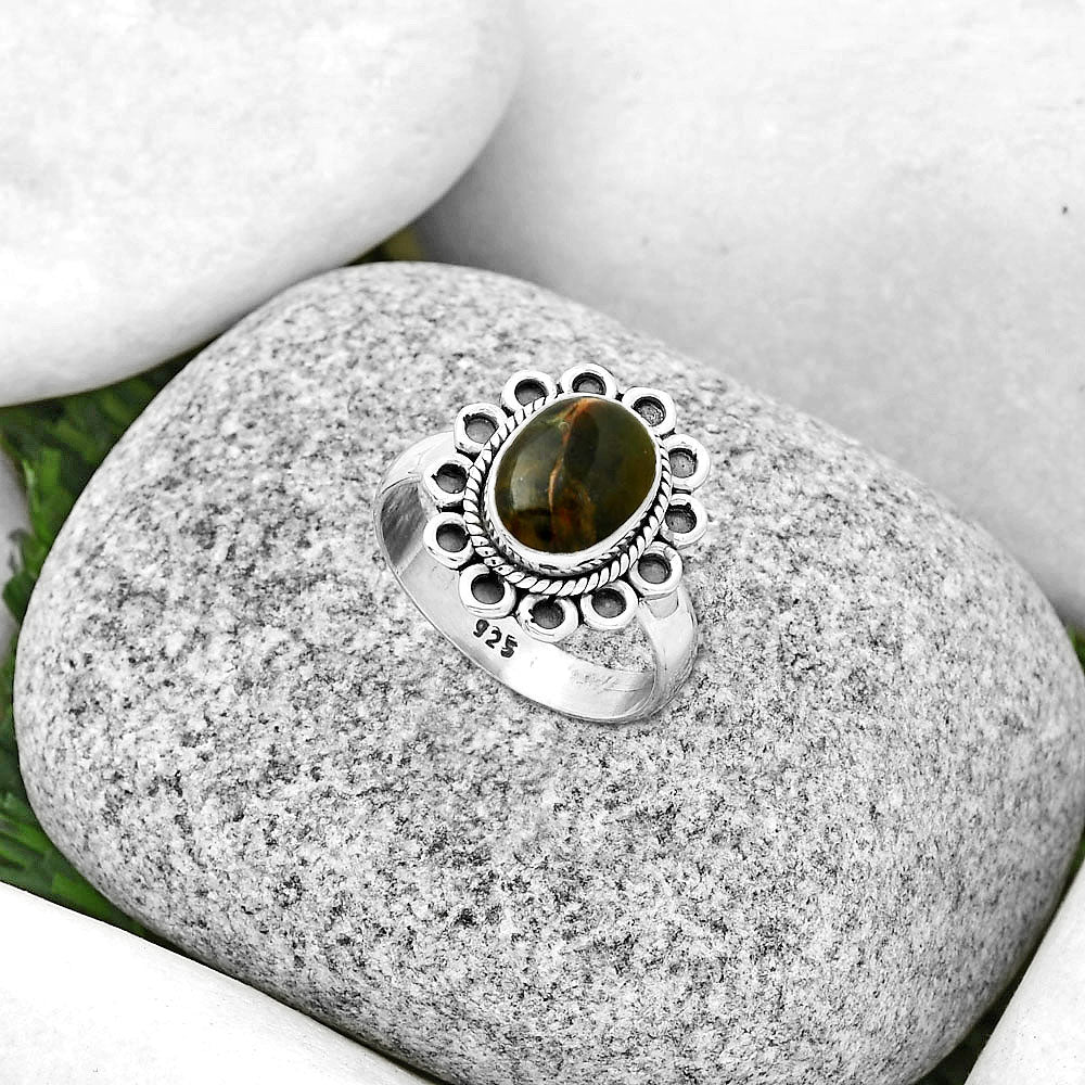 Natural Chrome Chalcedony Ring size-8.5 R-1256 SDR191134