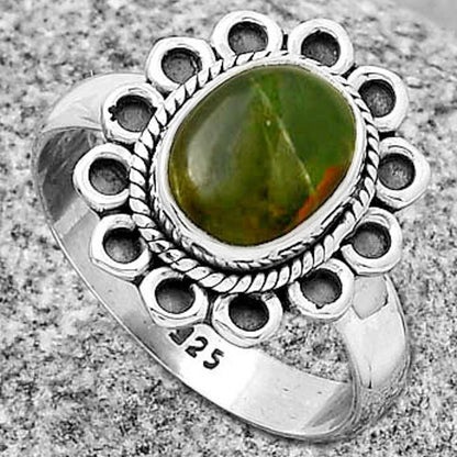 Natural Chrome Chalcedony Ring size-9 R-1256 SDR191139