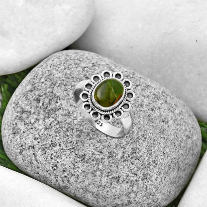 Natural Chrome Chalcedony Ring size-9 R-1256 SDR191139