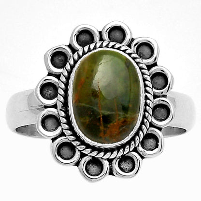 Natural Chrome Chalcedony Ring size-8.5 R-1256 SDR191166